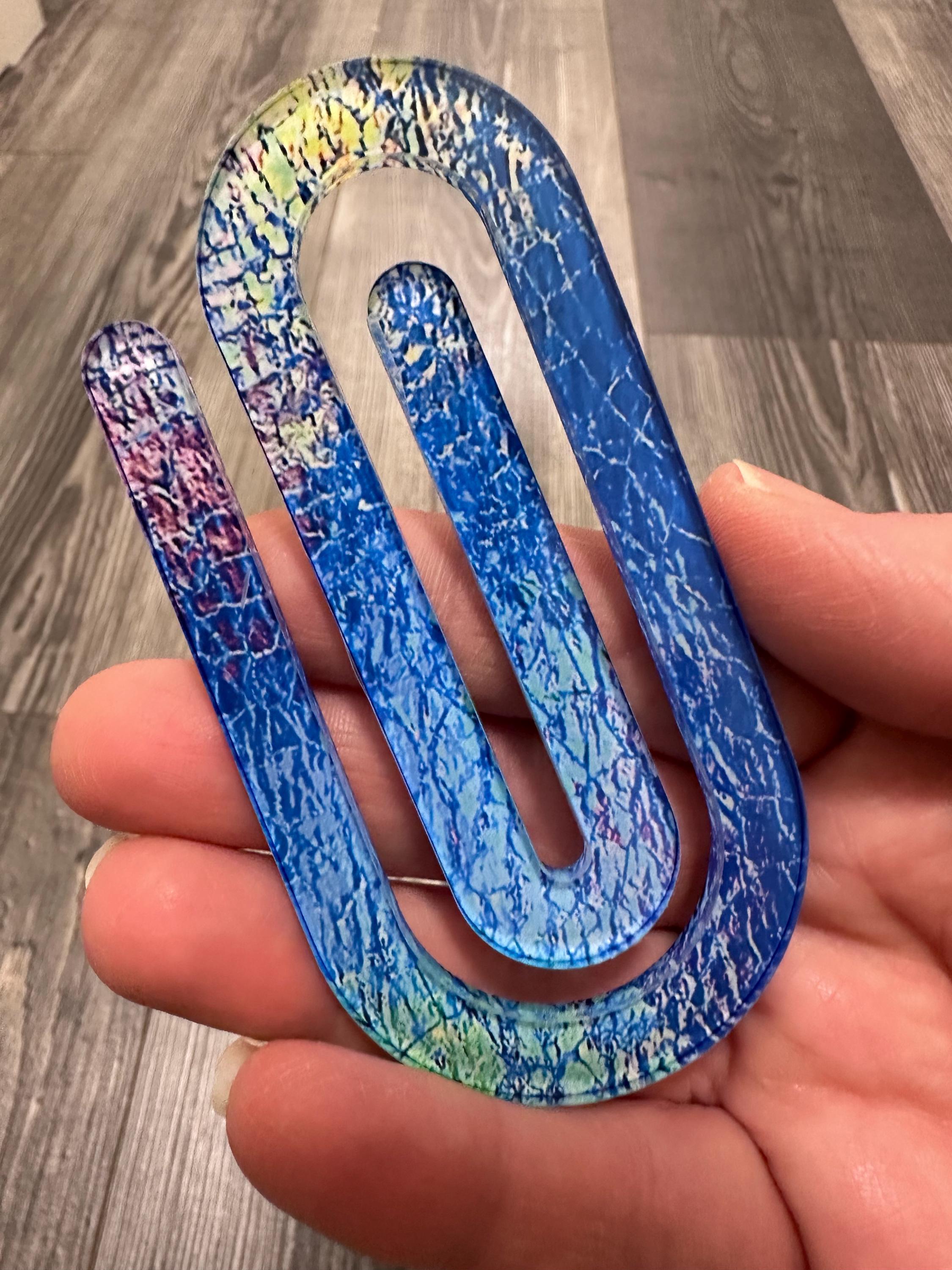 Notebook Clip In. Bookmark Jumbo Paper Clip Bookmarks: Acrylic Notebook Clips, 3 Pack - Etsy