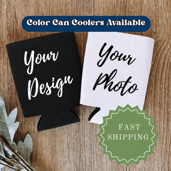 Personalized Photo Custom Can Coolers, Photo Can Cooler, Bulk Can Coolers, Custom Design, Event Can Coolers, Custom Logo Can Coolers