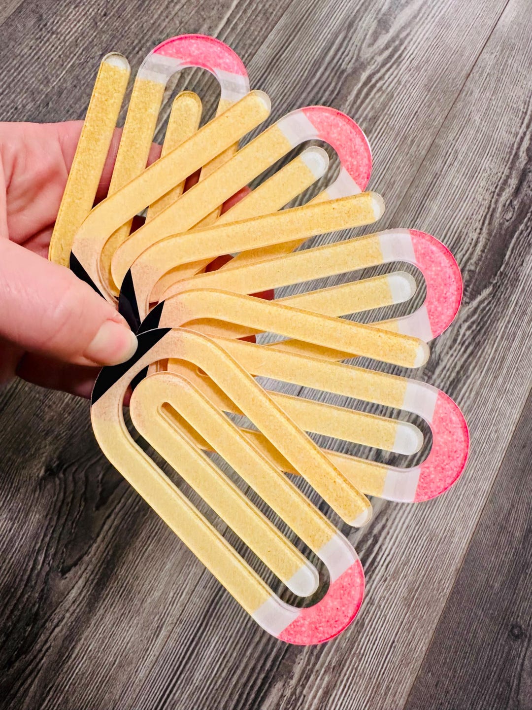 Notebook Clip In. Bookmark Jumbo Paper Clip Bookmark: Mystery 3 Pack Acrylic Notebook Clips - Etsy