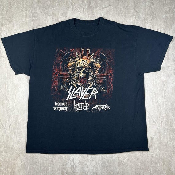 2018 Slayer Lamb of God Anthrax Farewell Tour Black T-shirt Men's