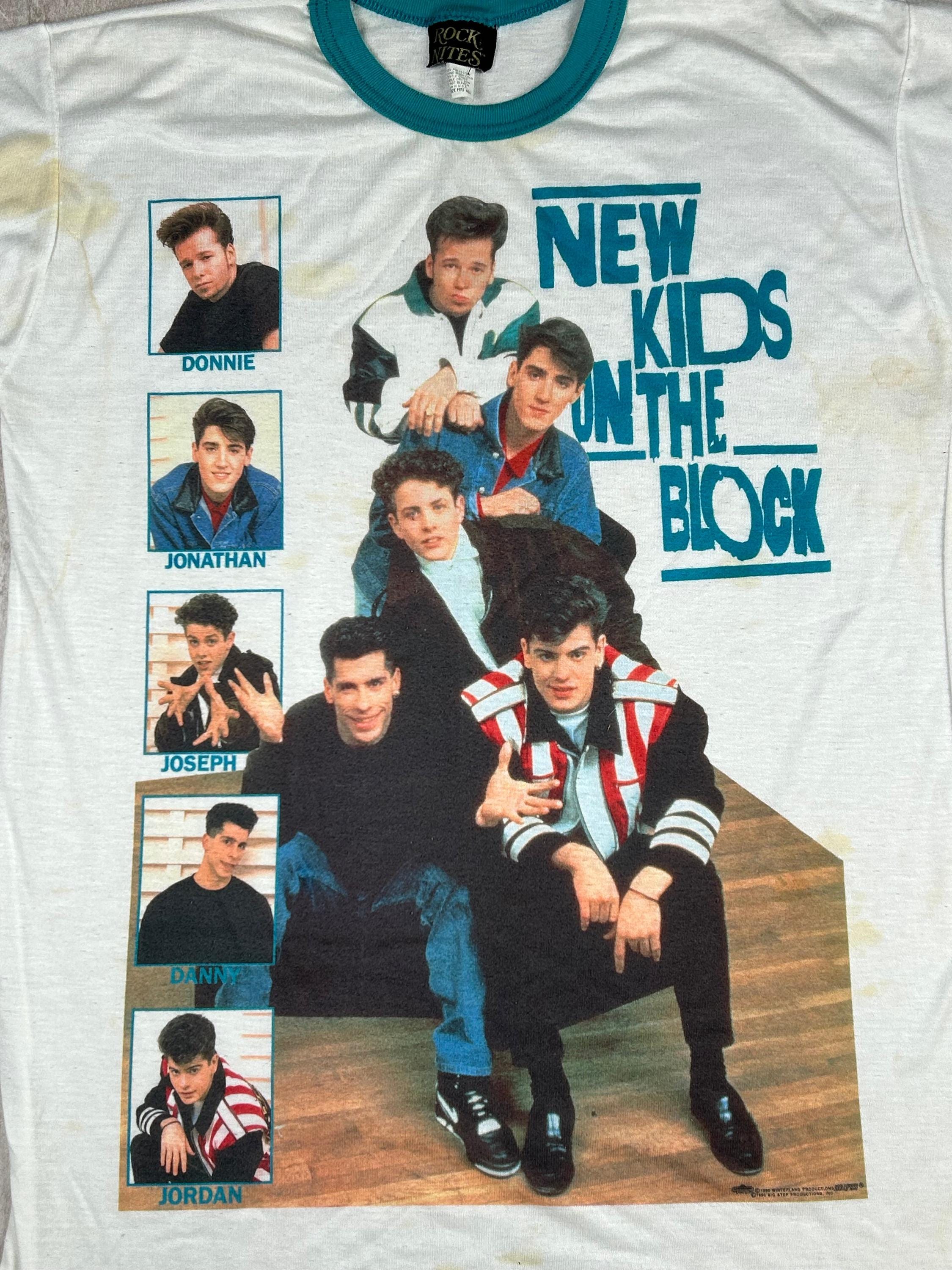 Vintage 1990 NKOTB New Kids on the Block Pajama Night Sleep Shirt