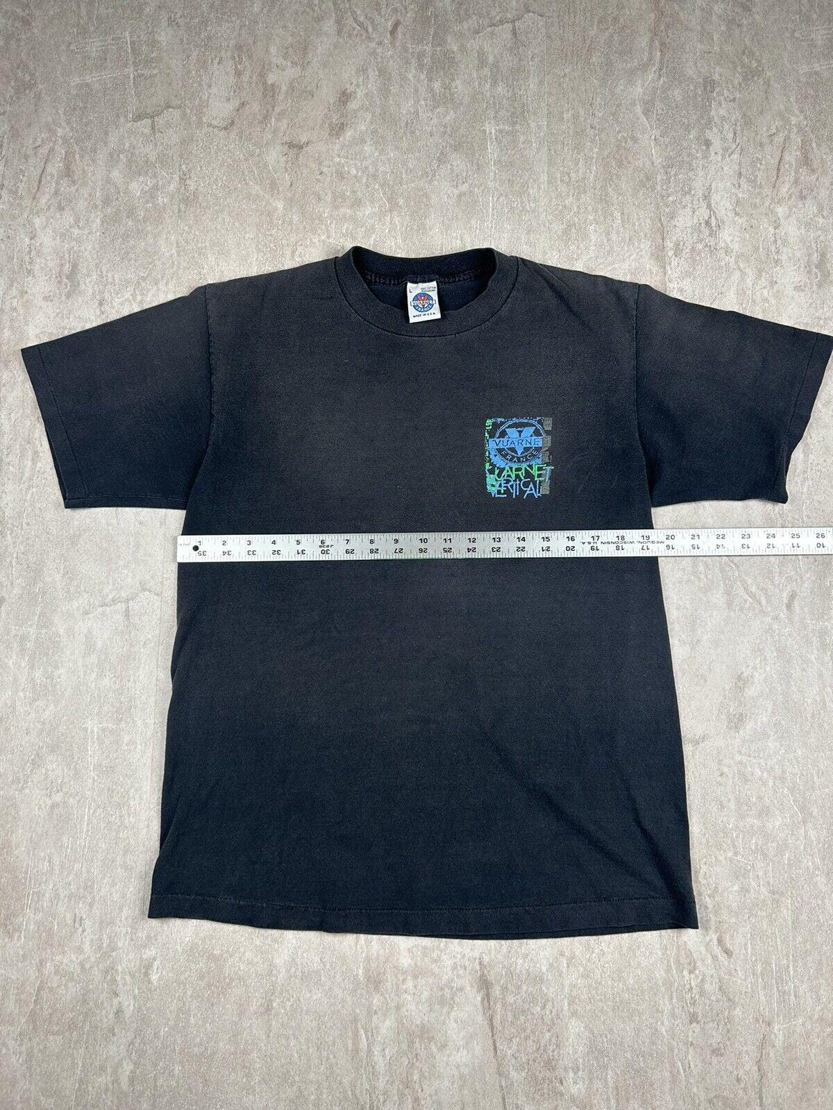 Vintage Vuarnet Vertical France Black T-shirt USA Single Stitch 