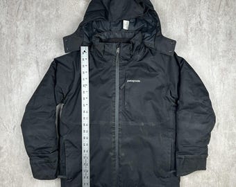 Black Patagonia H2NO Winter Hooded Ski Snowboard Jacket Youth Size