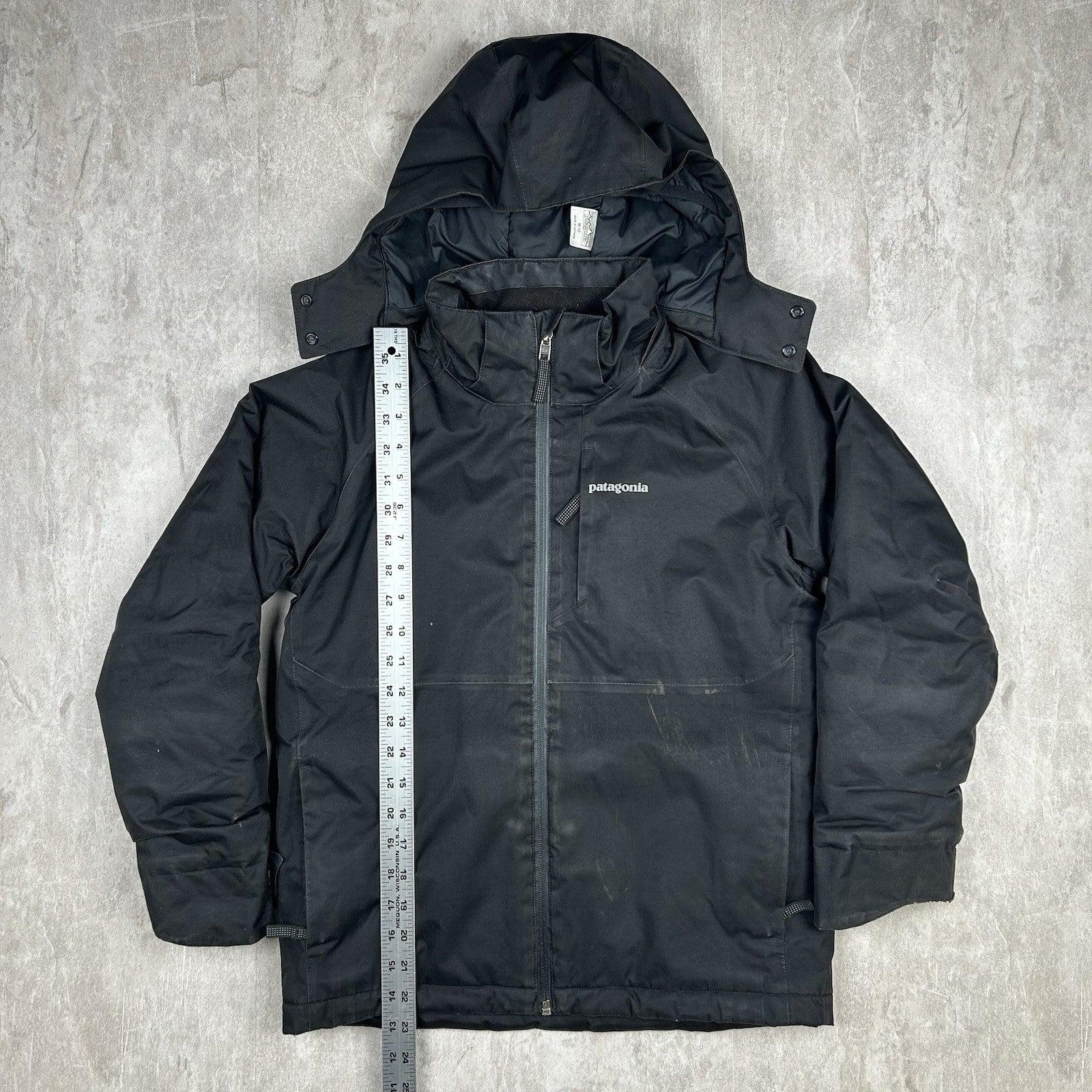 Black Patagonia H2NO Winter Hooded Ski Snowboard Jacket Youth Size