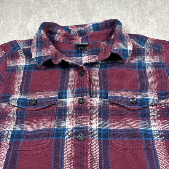 パタゴニア フランネルシャツ フィヨルドレッド プレイド ロング