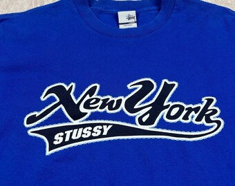 Vtg 00s Stussy New York Long Sleeve T-shirt USA Made Single