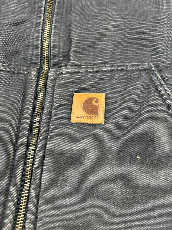 Carhartt Men s Vest 2XL BLK Faded Distressed RN14806 Vintage Fleece Lined Etsy