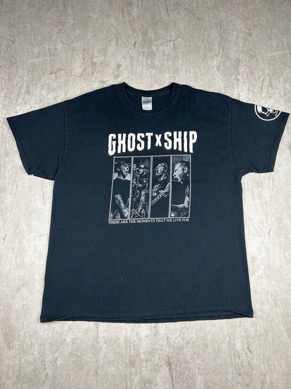 Y2K Ghostxship Syracuse Metal Hardcore Band Black T-shirt Y2K Ghostxship Syracuse Metal Hardcore Band Black T-shirt