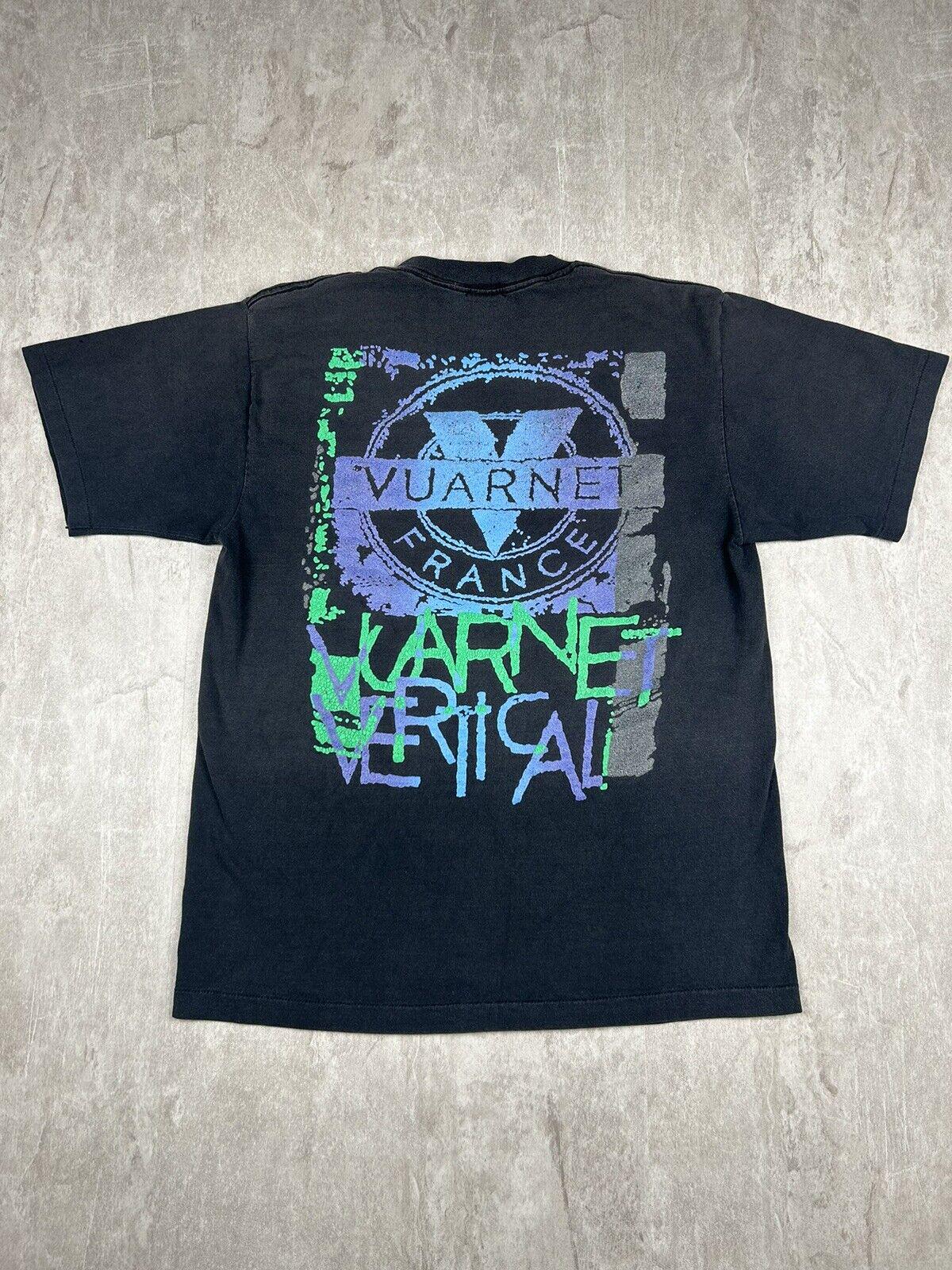 Vintage Vuarnet Vertical France Black T-shirt USA Single Stitch 