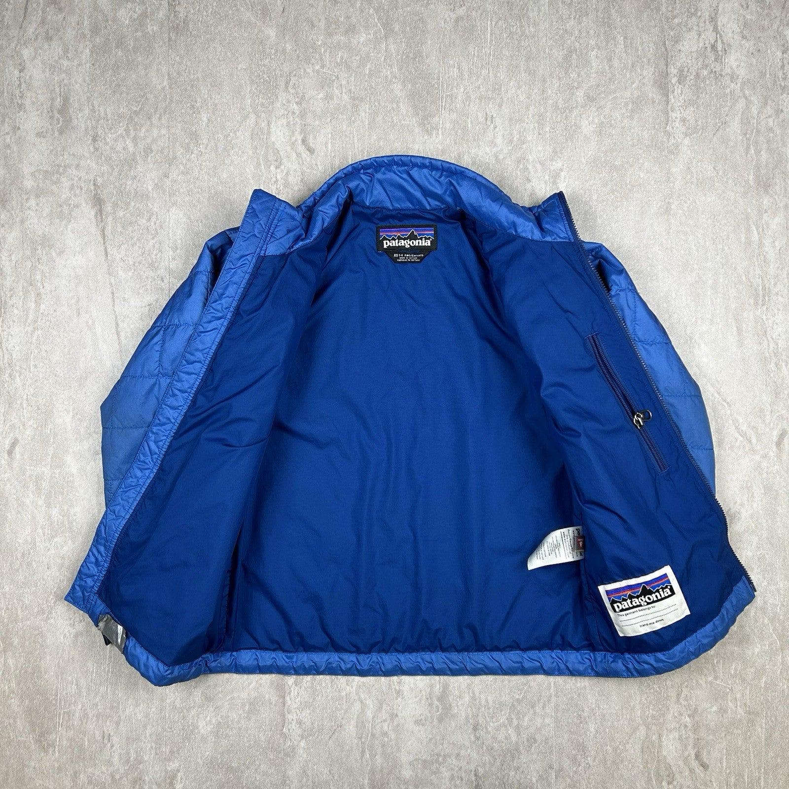 Patagonia Jacket Boys Blue Nano Puff Brick Quilt Kids Youth