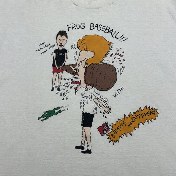 90s BEAVIS AND BUTT-HEAD Tシャツ USA製 白 XL s-l400.jpg
