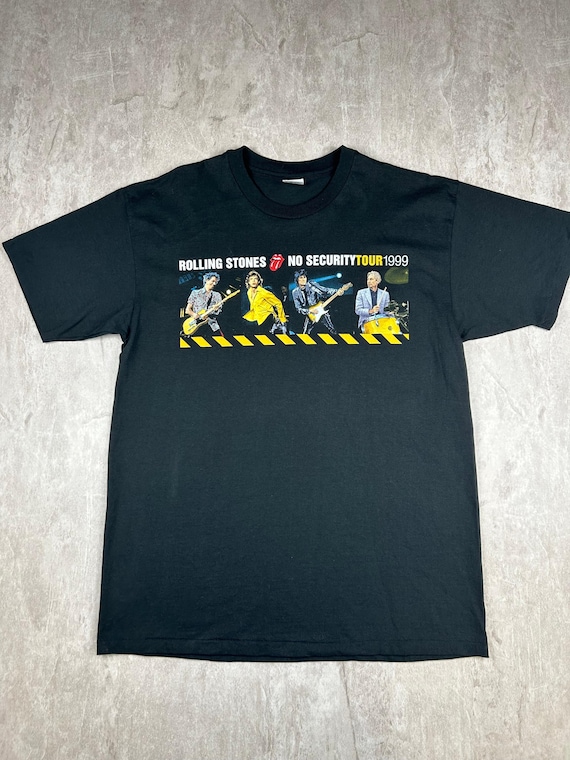 Vtg 1999 Rolling Stones No Security Tour Black T-shirt Anvil Men