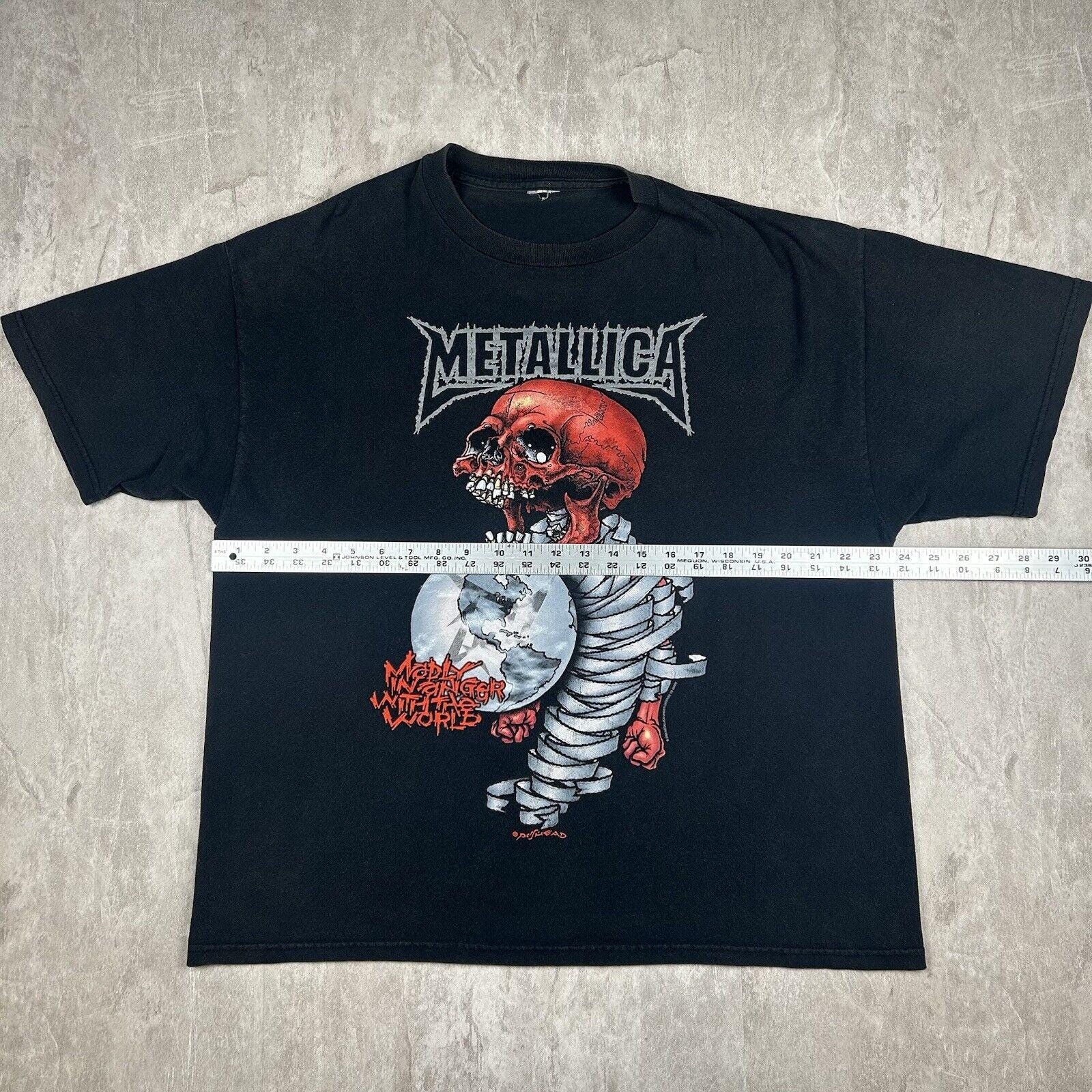 Vtg 2004 Metallica Madly in Anger Concert Tour Black T-shirt Men S