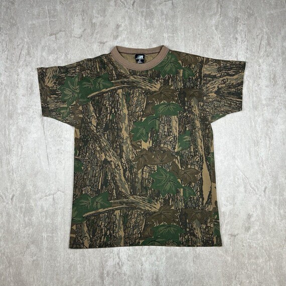 Vintage Ace Sportswear T-shirt Camo Trebark Made in USA