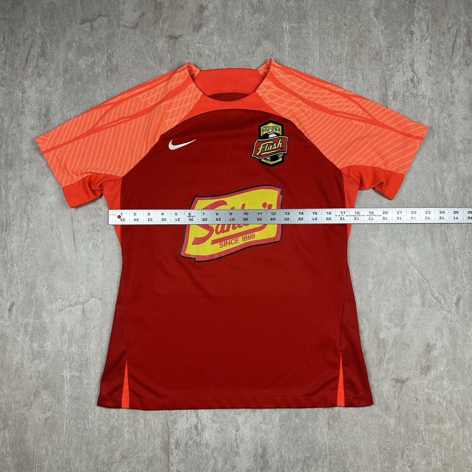 【US規格】希少 NIKE 1918 HOLMEN IF サッカーシャツ 赤 S Western New York WNY Flash Soccer Jersey Sahlen's #17 Nike