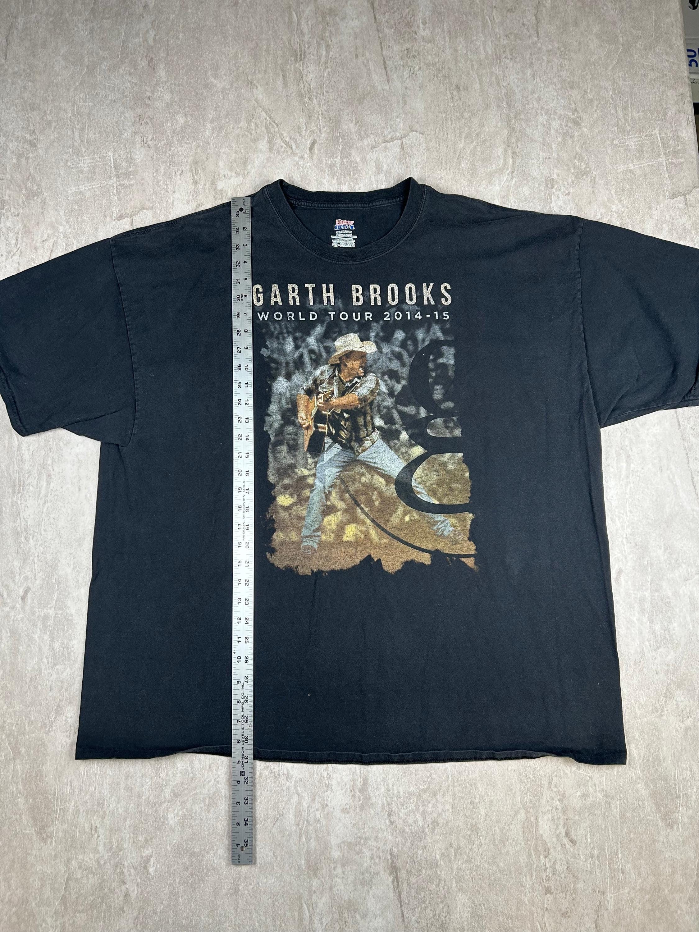Vtg Garth Brooks T-shirt World Tour 2014-2015 Country Double Side