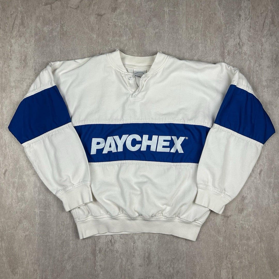 Paychex Rochester Vintage 80s Paychex Rochester NY White Crewneck Sweatshirt Men’s Size M ...