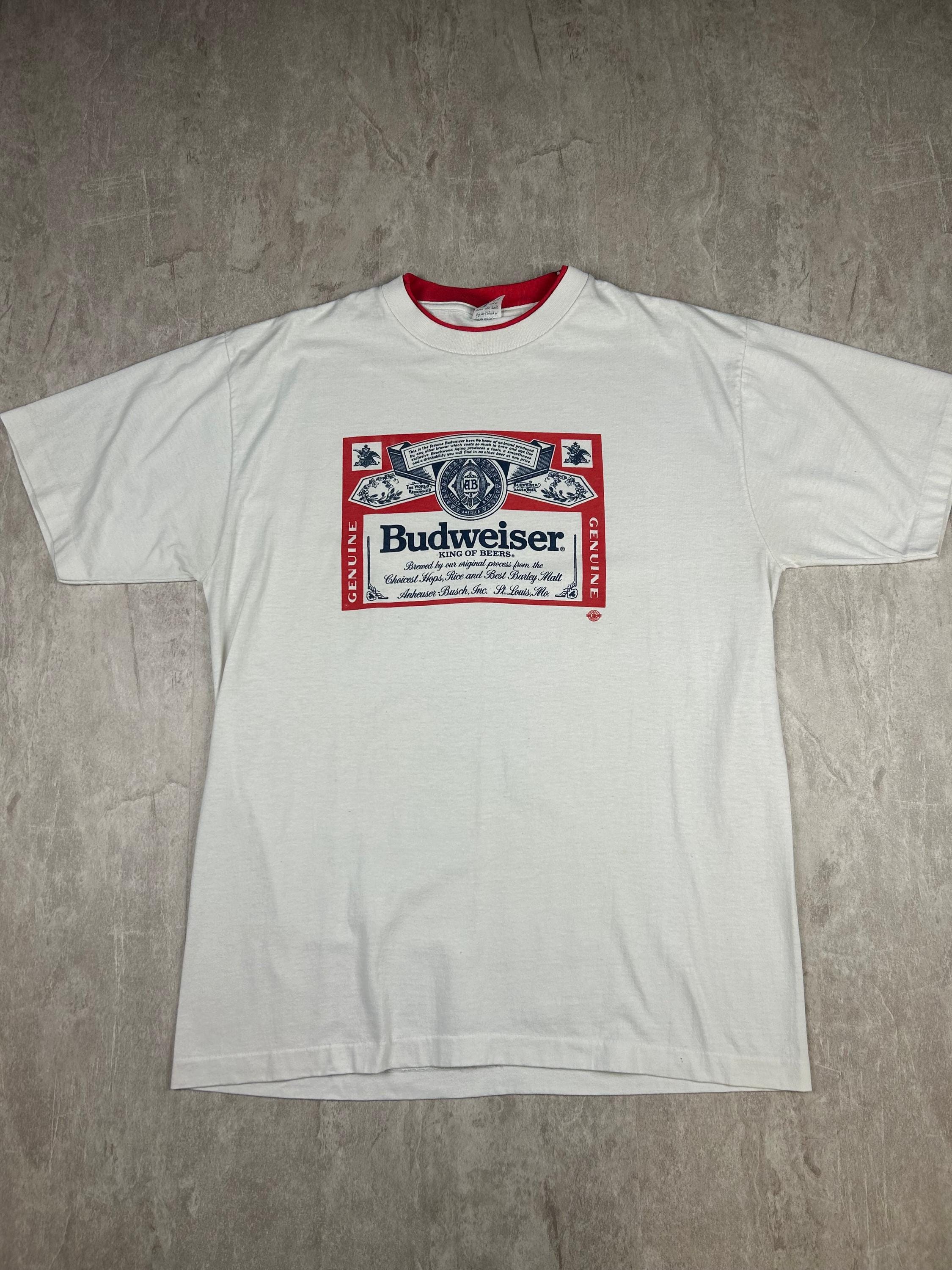 く日はお得♪ Creek Sugar Vintage Budweiser T-shirt Beers of King Bud Beer トップス