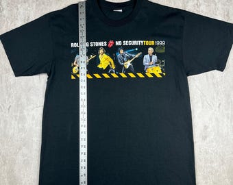 ANVIL / Tシャツ/M/コットン/WHT/ROLLING STONES　NOSECURITY TOUR 1999 Vtg 1999 Rolling Stones No Security Tour Black T-shirt Anvil Men's