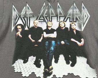 Vintage 1999 Def Leppard Euphoria Tour T-shirt Grey Giant Men's