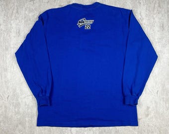 00s? STUSSY Australia 青リブ ロンT 00s? STUSSY Australia 青リブ ロンT トップス