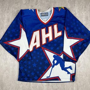 Vintage 2000 AHL All Star Classic Game Bauer Hockey Jersey Blue Men’s Size S