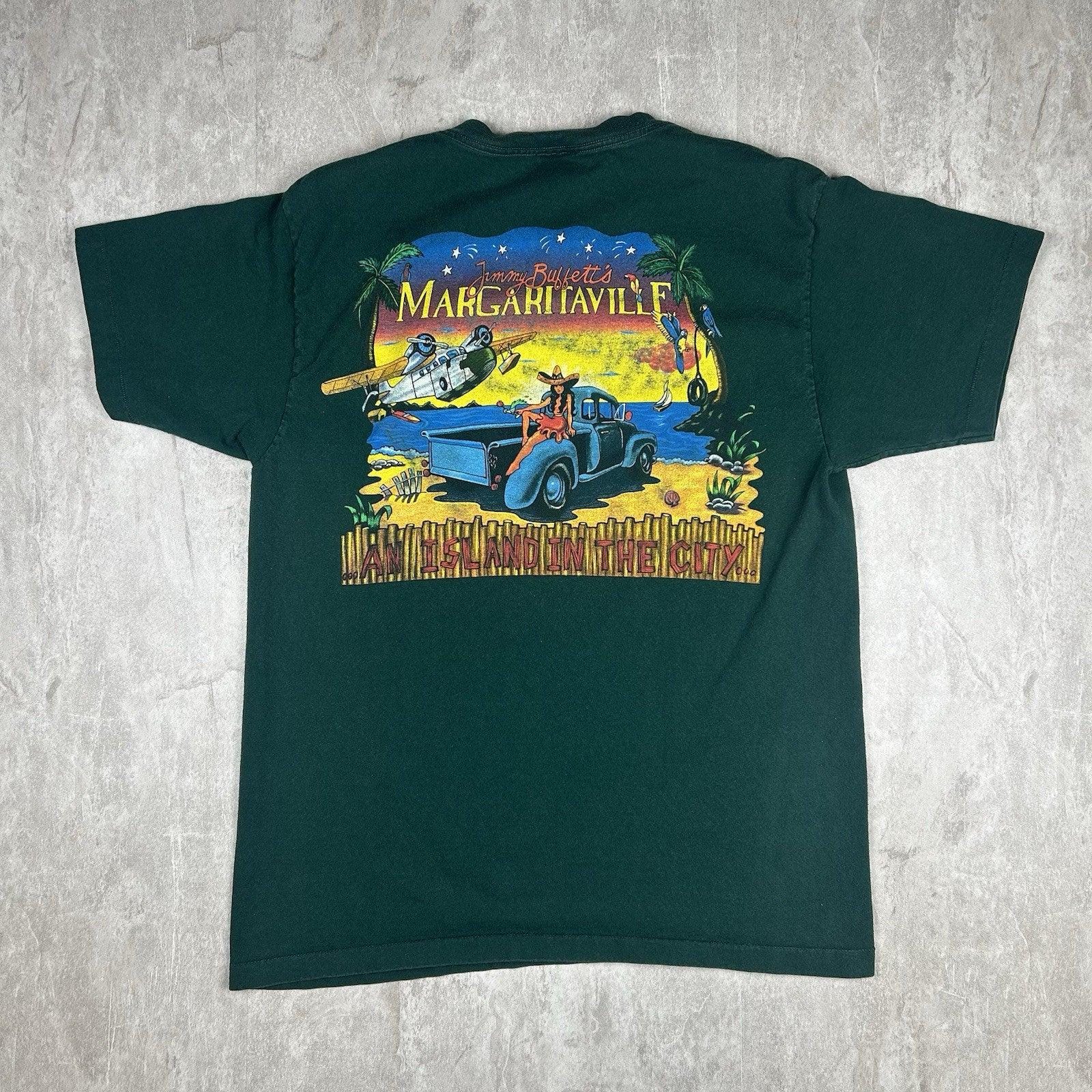 Vintage 90s Jimmy Buffett Margaritaville New Orleans Car T-shirt