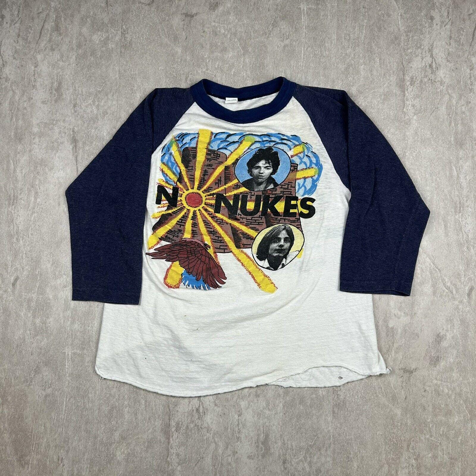 Vintage 1970 No Nukes Madison Square Garden Concert T-shirt Men's