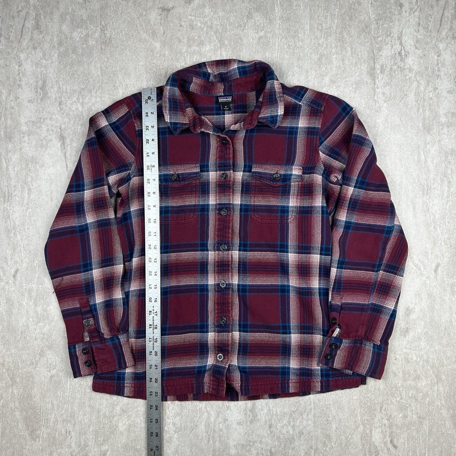 パタゴニア フランネルシャツ フィヨルドレッド プレイド ロング