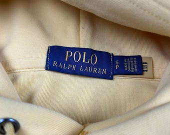 Ralph Lauren Polo Yellow Hoodie Felt Big Logo Mens Size S RN 41381 Etsy UK