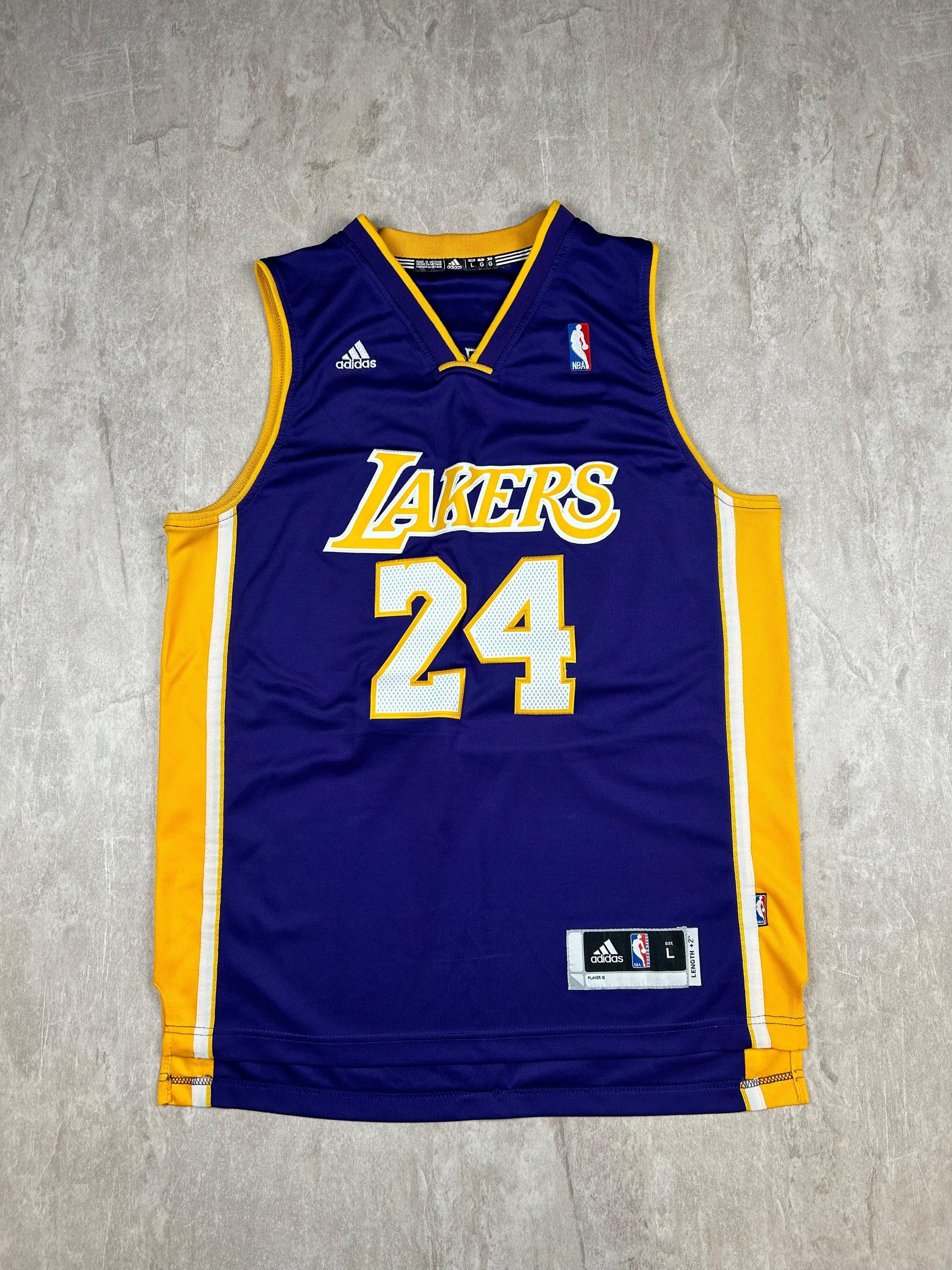 Kobe Bryant NBA Lakers Adidas Jersey 24 Purple White Yellow Mens Size L 2 Etsy Canada