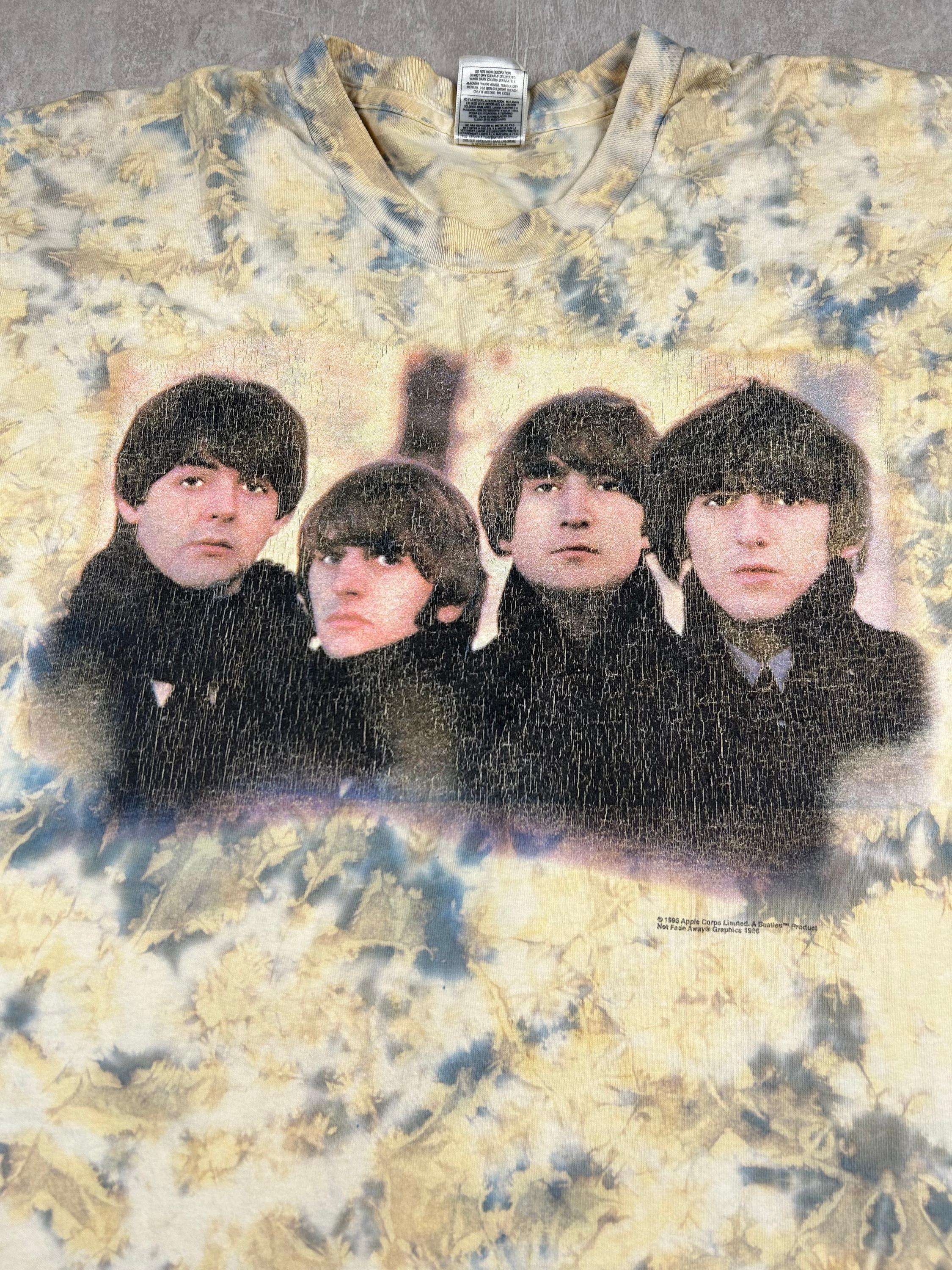 Vintage the Beatles T-shirt Tie Dye Apple 90s Band Lennon 1995 