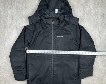 Black Patagonia H2NO Winter Hooded Ski Snowboard Jacket Youth Size