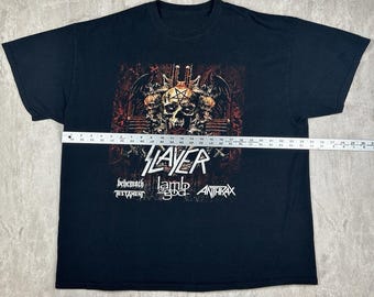 2018 Slayer Lamb of God Anthrax Farewell Tour Black T-shirt Men's