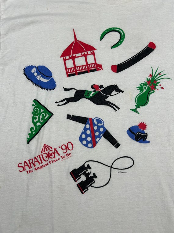 Vintage 1990 Saratoga, CA The August Place To Be NYRA Anvil Men’s Size L View 2