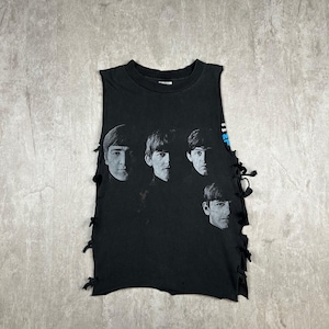 Distressed Vtg 1992 &quot;Meet The Beatles&quot; Apple Corp Black T-Shirt Men’s Size XL