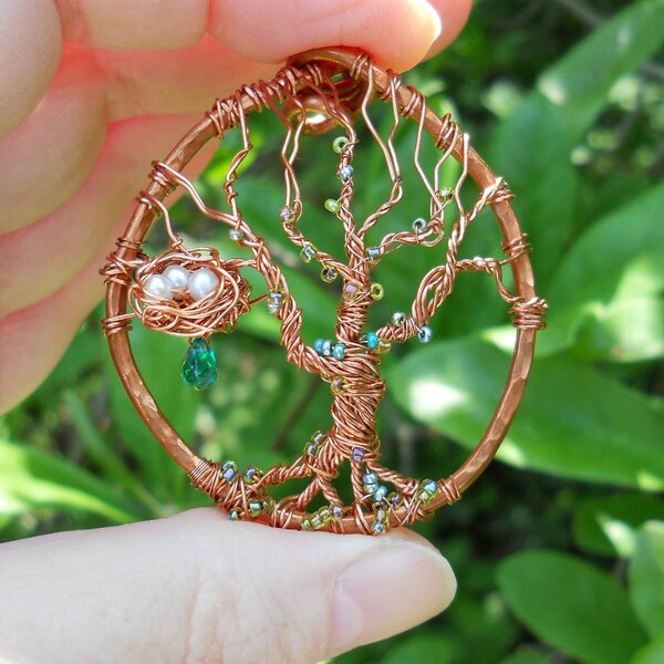 Enchanted Woodland Mini Moss Tree of life in copper comes with ribbon