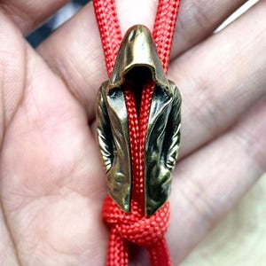 Cloak Brass Bead: Vintage Knife Lanyard Paracord Bead