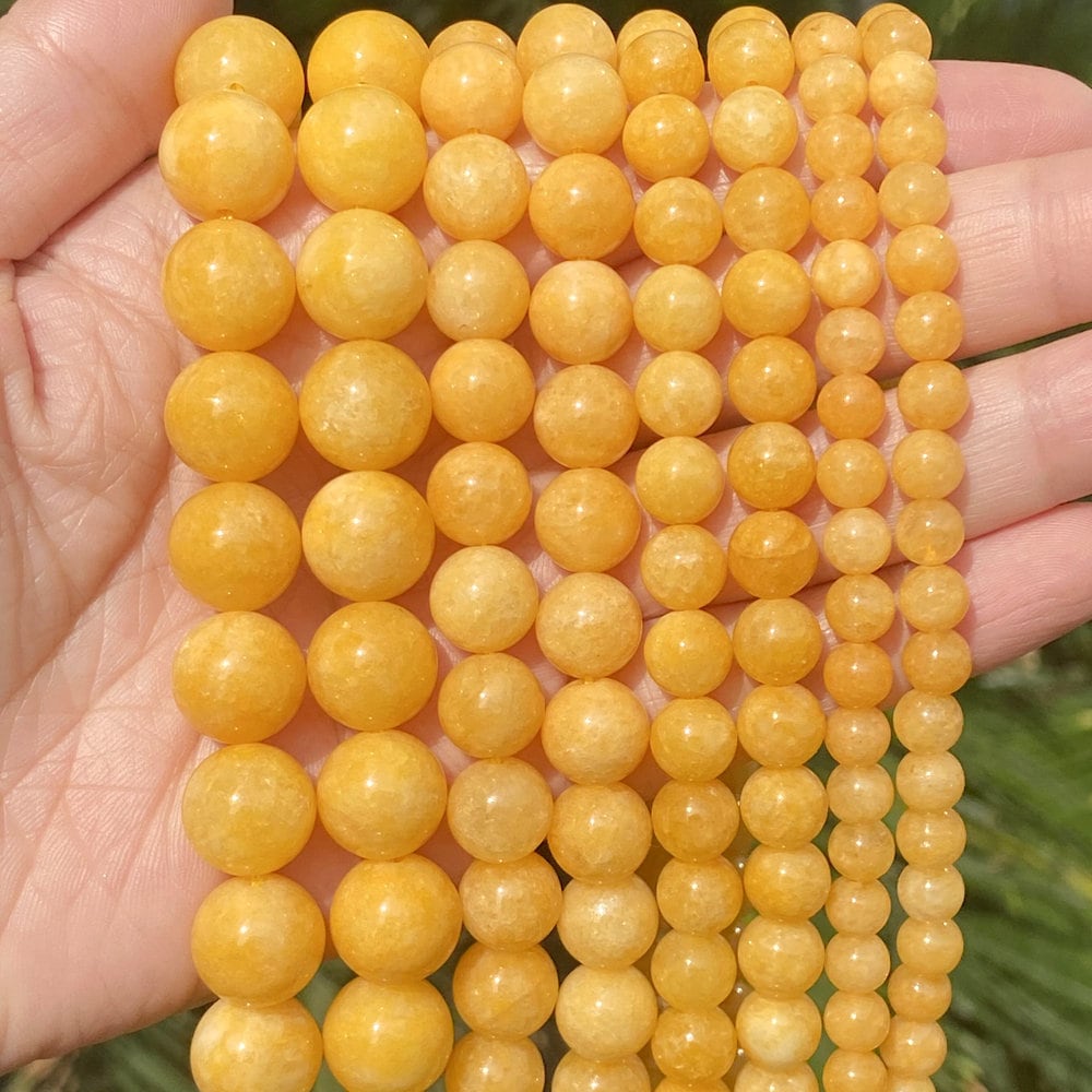 Yellow Jade - Gemstone Faceted Round Beads 4mm (Sold Per Strand - Foto 9