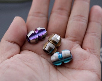 Supertool - 1 Ciondolo In Corda In Lega Di Titanio TC4, Per Cordino Da Esterni, Corda Paracord, Supporto A 2 Fili Di Paracord, Colore Bronzo - Foto 11