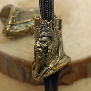 Perlina in ottone Pope - EDC Paracord, ciondolo con cordino, cordino per coltello