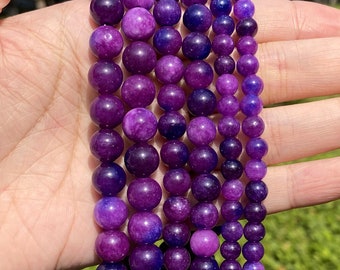 Natural Sugilites Stone Round Loose Spacer Beads For Jewelry Making 6/8/10mm DIY Bracelet Necklace Handmade