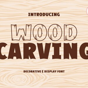 Wood Carving Font: Handwritten Swash, Cricut & Procreate (Digital Download)