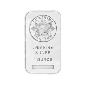 1 oz Silver Bar BU 999 - Sunshine Mint image 1