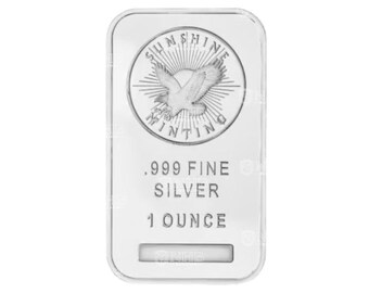 1 oz Silver Bar BU 999 - Sunshine Mint