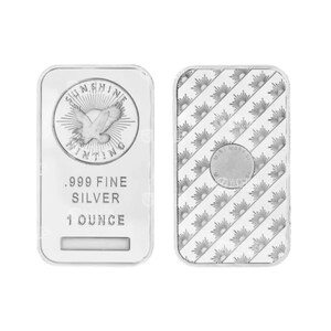 1 oz Silver Bar BU 999 - Sunshine Mint image 3