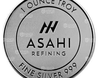 1 oz Silver Round BU 999 - Asahi Refining