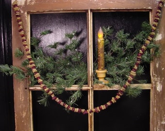 primitive christmas ginger spiced golden raisin and cranberry garland peg hanger et - Primitive Christmas primitive christmas ginger spiced golden raisin and cranberry garland peg hanger et - Primitive Christmas