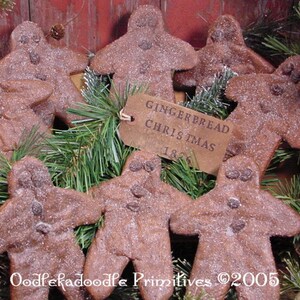 Primitive Christmas Gingerbread Man Cookies Instant Digital Download ...