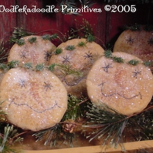 Primitive Christmas Snowman Sugar Cookies Instant Digital Download E-Pattern ET